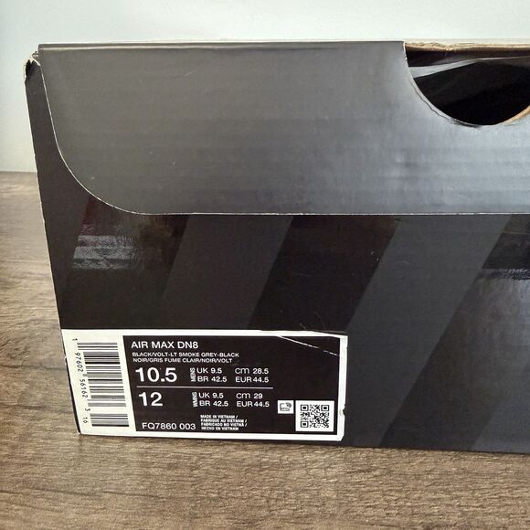 Size 10.5- Nike Air Max DN8 Black/Volt-LT Smoke Grey-Black Shoes FQ7860-003 main image 6